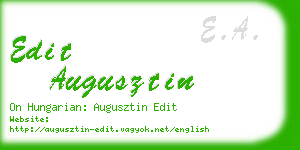 edit augusztin business card